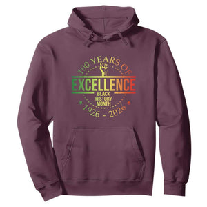 100 Years Of Excellence Black History Month 1926 2026 Hoodie TS11 Maroon Print Your Wear
