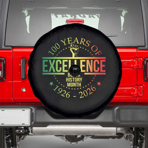 100 Years Of Excellence Black History Month 1926 2026 Spare Tire Cover TS11 Black Print Your Wear