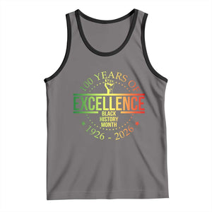 100 Years Of Excellence Black History Month 1926 2026 Tank Top TS11 Deep Heather Black Print Your Wear