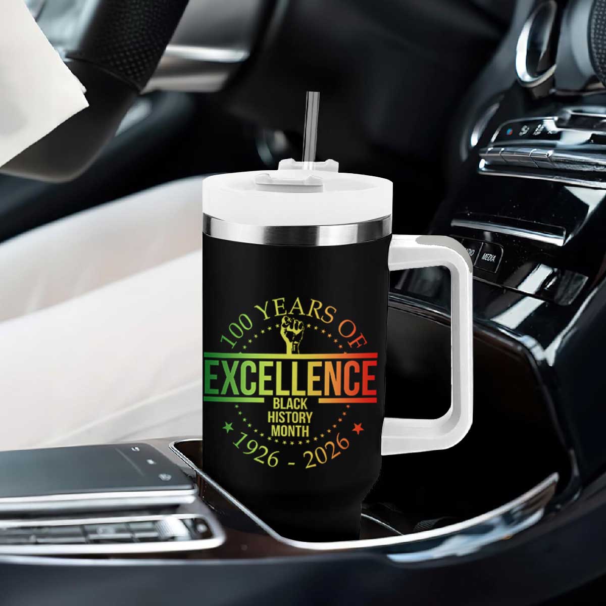 100 Years Of Excellence Black History Month 1926 2026 Tumbler With Handle TS11 Print Your Wear