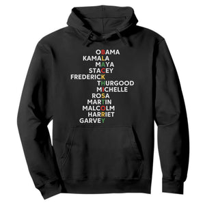Black History Leaders Hoodie Obama Kamala Maya Stacey Frederick Thurgood Michelle TS11 Black Print Your Wear