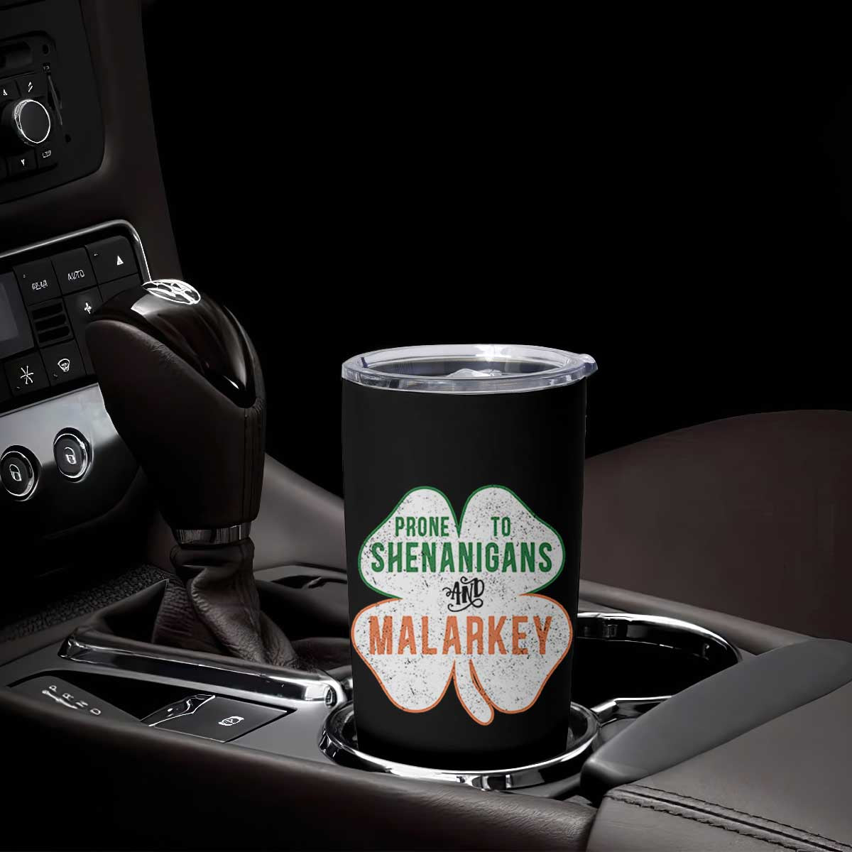 Prone to Shenanigans and Malarkey Tumbler Cup Funny St Patricks Day Shamrock TS11 Print Your Wear
