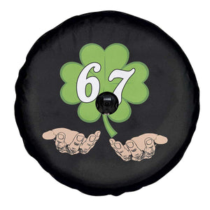 67 St Patricks Day Spare Tire Cover Six Seven Meme Shamrock Hand Gesture TS11 Print Your Wear