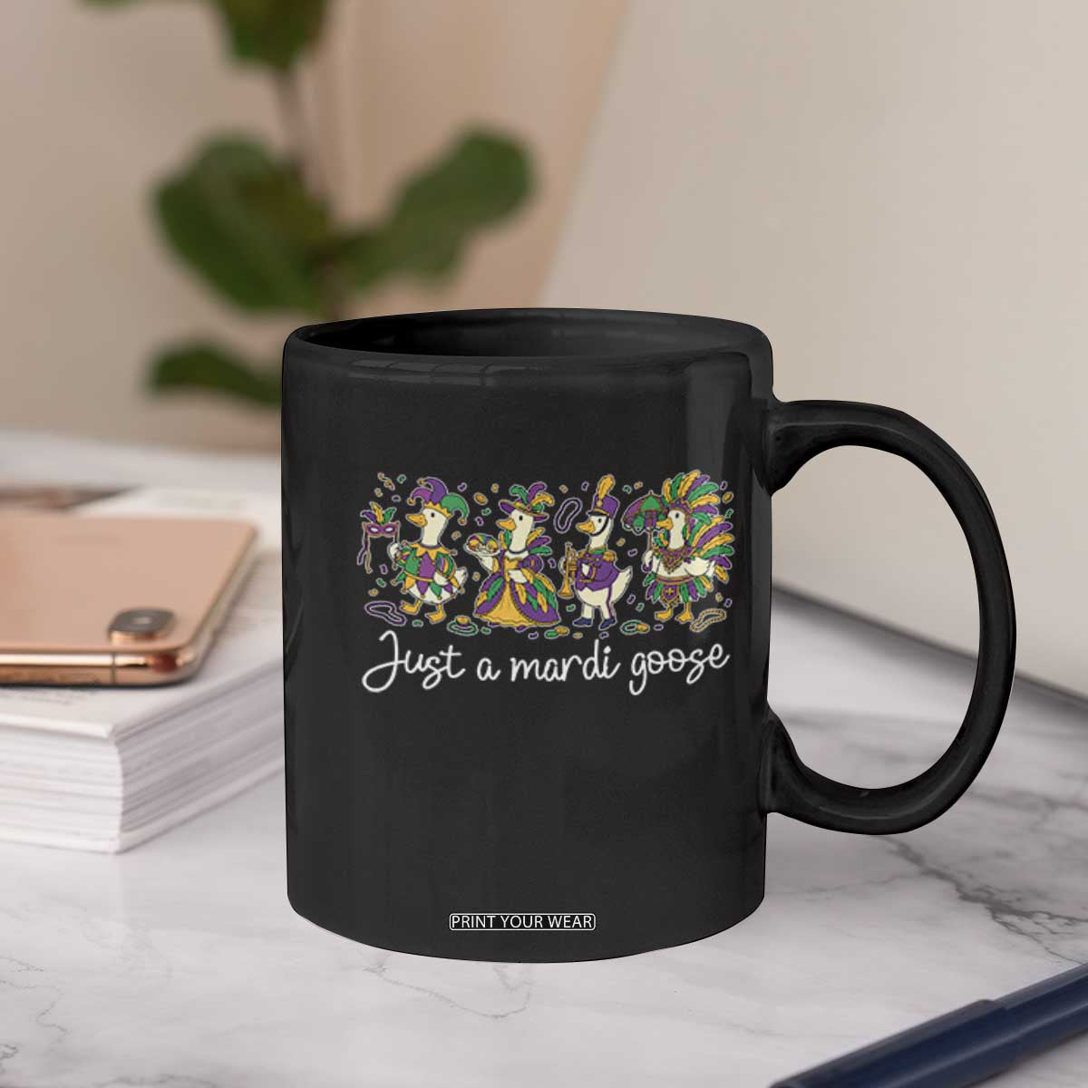 Goose Mardi Gras Coffee Mug Funny Just A Mardi Goose New Orleans Carnival TS11 Print Your Wear
