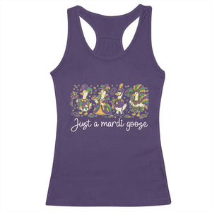 Goose Mardi Gras Racerback Tank Top Funny Just A Mardi Goose New Orleans Carnival TS11 Purple Print Your Wear