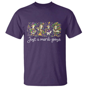 Goose Mardi Gras T Shirt Funny Just A Mardi Goose New Orleans Carnival TS11 Purple Print Your Wear
