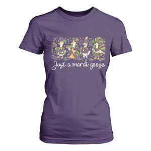 Goose Mardi Gras T Shirt For Women Funny Just A Mardi Goose New Orleans Carnival TS11 Purple Print Your Wear