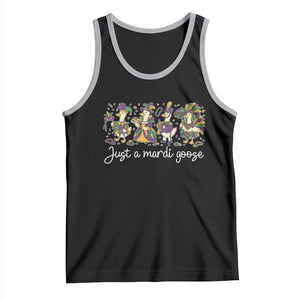 Goose Mardi Gras Tank Top Funny Just A Mardi Goose New Orleans Carnival TS11 Black Athletic Heather Print Your Wear