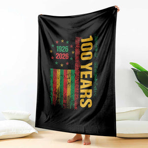 100 Years Of Black History Month Throw Blanket African American Centennial Milestone American Flag TS11 Print Your Wear