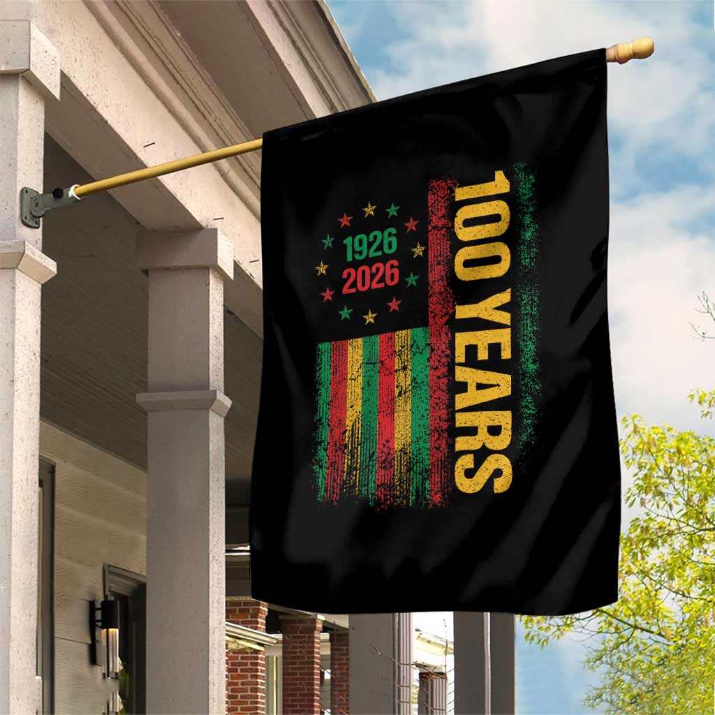 100 Years Of Black History Month Garden Flag African American Centennial Milestone American Flag TS11 Print Your Wear