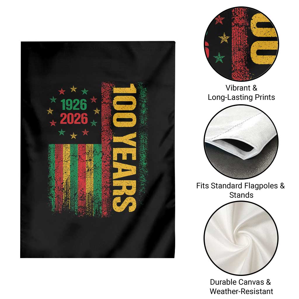 100 Years Of Black History Month Garden Flag African American Centennial Milestone American Flag TS11 Print Your Wear