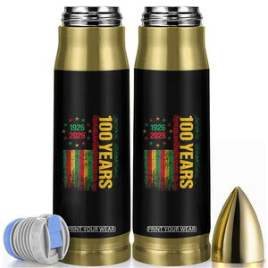 100 Years Of Black History Month Bullet Tumbler African American Centennial Milestone American Flag TS11 Black Print Your Wear