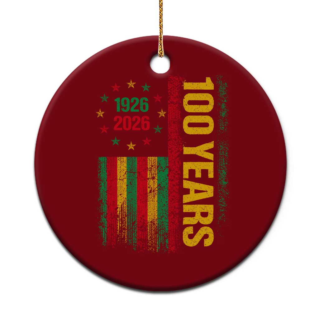 100 Years Of Black History Month Ceramic Ornament African American Centennial Milestone American Flag TS11 1pc Red Print Your Wear