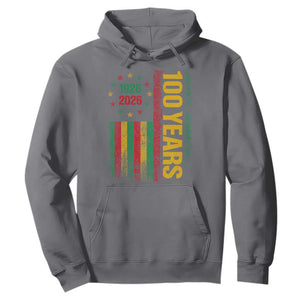 100 Years Of Black History Month Hoodie African American Centennial Milestone American Flag TS11 Charcoal Print Your Wear