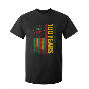 100 Years Of Black History Month T Shirt For Kid African American Centennial Milestone American Flag TS11 Black Print Your Wear