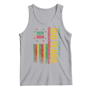 100 Years Of Black History Month Tank Top African American Centennial Milestone American Flag TS11 Athletic Heather Print Your Wear