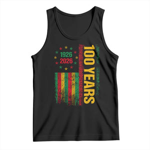 100 Years Of Black History Month Tank Top African American Centennial Milestone American Flag TS11 Black Print Your Wear
