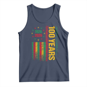 100 Years Of Black History Month Tank Top African American Centennial Milestone American Flag TS11 Navy Print Your Wear