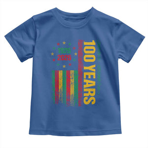 100 Years Of Black History Month Toddler T Shirt African American Centennial Milestone American Flag TS11 Royal Blue Print Your Wear