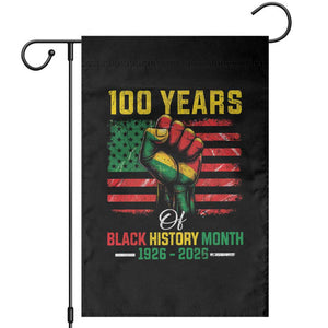 100 Years Of Black History Month Garden Flag Hand Fist African American Milestone American Flag TS11 Black Print Your Wear