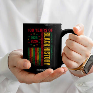 100 Years Of Black History Coffee Mug Centennial Milestone Vintage African American Flag TS11 Print Your Wear