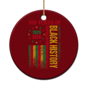 100 Years Of Black History Ceramic Ornament Centennial Milestone Vintage African American Flag TS11 1pc Red Print Your Wear