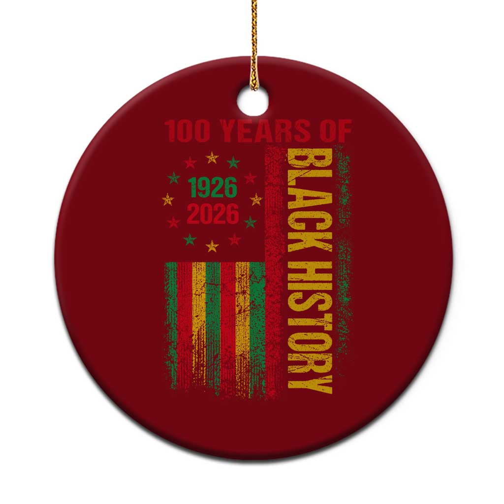 100 Years Of Black History Ceramic Ornament Centennial Milestone Vintage African American Flag TS11 1pc Red Print Your Wear