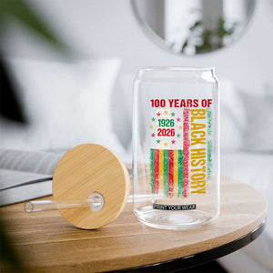 100 Years Of Black History Glass Can Centennial Milestone Vintage African American Flag TS11 Print Your Wear