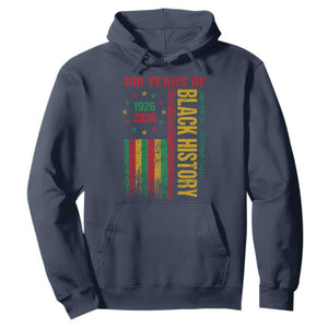 100 Years Of Black History Hoodie Centennial Milestone Vintage African American Flag TS11 Navy Print Your Wear