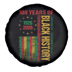 100 Years Of Black History Spare Tire Cover Centennial Milestone Vintage African American Flag TS11 Print Your Wear