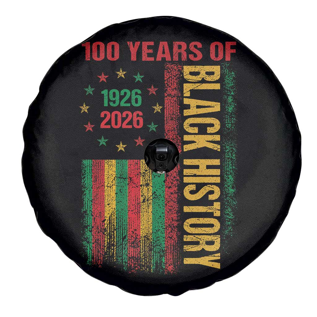 100 Years Of Black History Spare Tire Cover Centennial Milestone Vintage African American Flag TS11 Print Your Wear