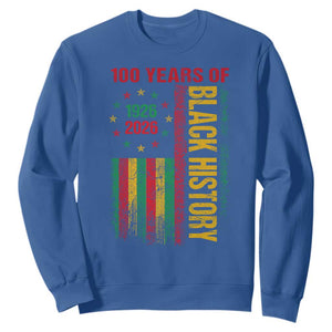 100 Years Of Black History Sweatshirt Centennial Milestone Vintage African American Flag TS11 Royal Blue Print Your Wear
