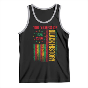 100 Years Of Black History Tank Top Centennial Milestone Vintage African American Flag TS11 Black Athletic Heather Print Your Wear