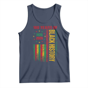 100 Years Of Black History Tank Top Centennial Milestone Vintage African American Flag TS11 Navy Print Your Wear