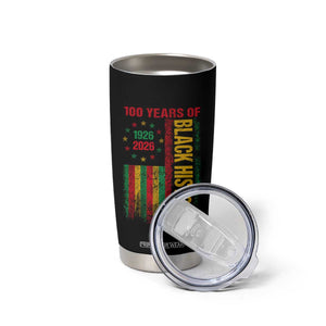 100 Years Of Black History Tumbler Cup Centennial Milestone Vintage African American Flag TS11 Print Your Wear