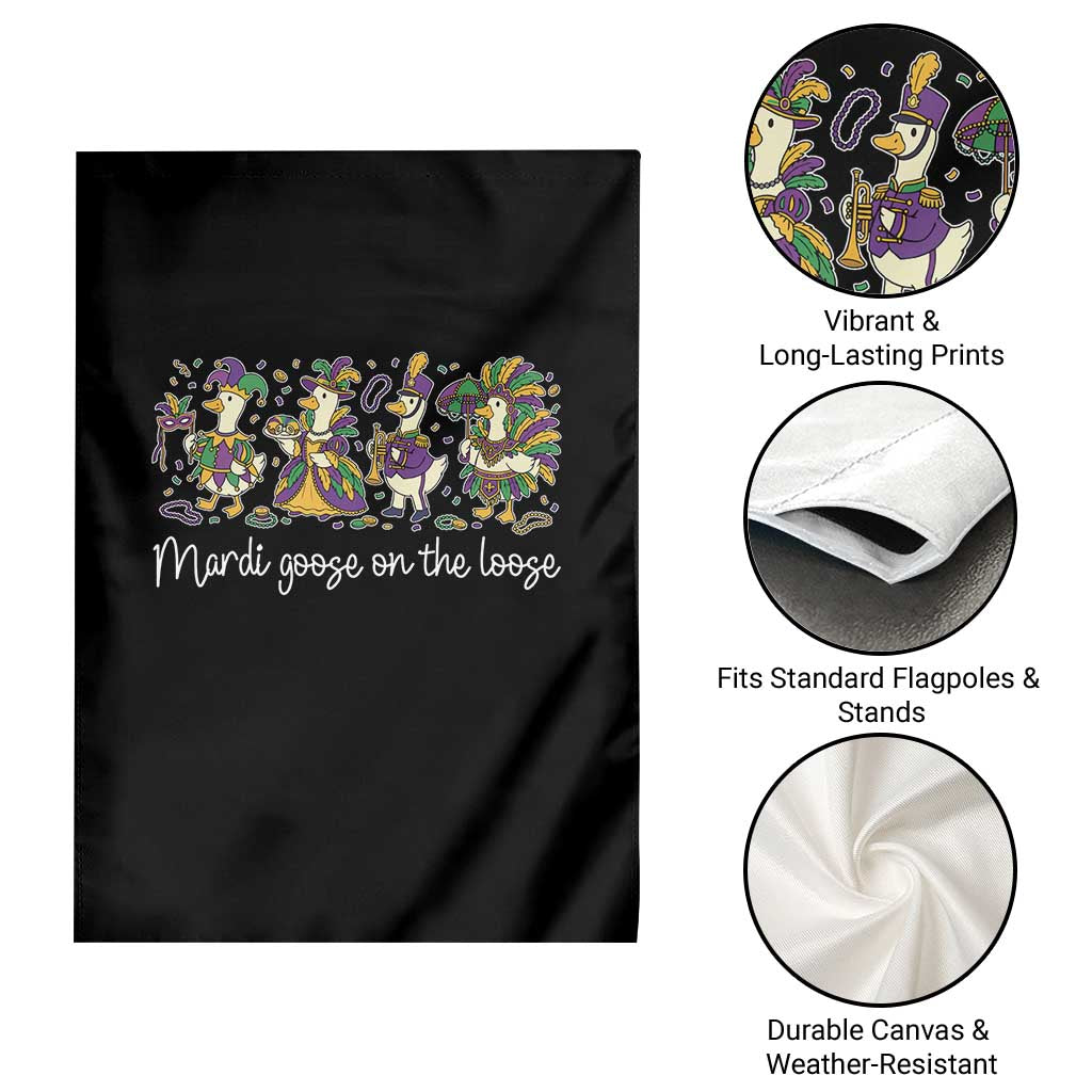 Goose Mardi Gras Garden Flag Funny Mardi Goose On The Loose New Orleans Carnival TS11 Print Your Wear