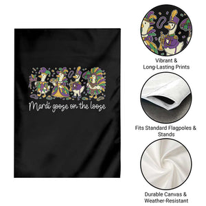 Goose Mardi Gras Garden Flag Funny Mardi Goose On The Loose New Orleans Carnival TS11 Print Your Wear