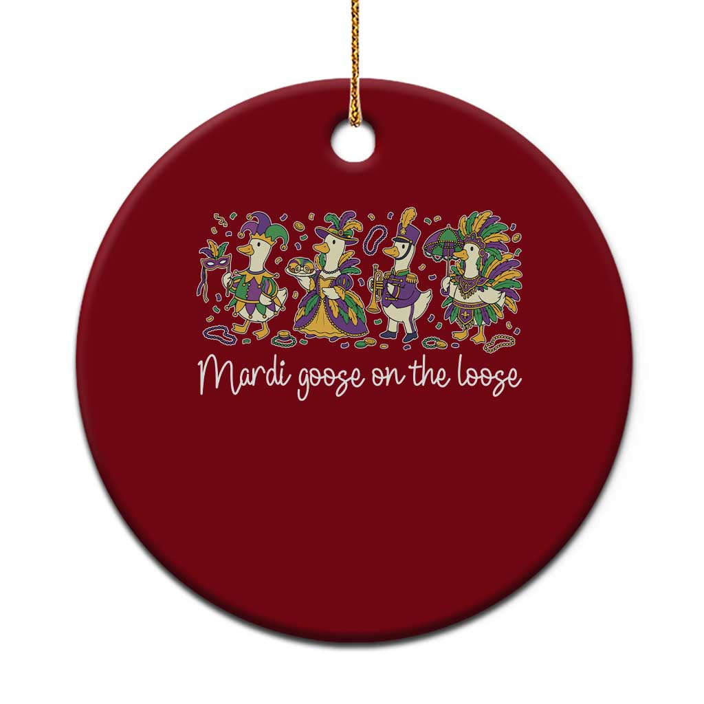 Goose Mardi Gras Ceramic Ornament Funny Mardi Goose On The Loose New Orleans Carnival TS11 1pc Red Print Your Wear