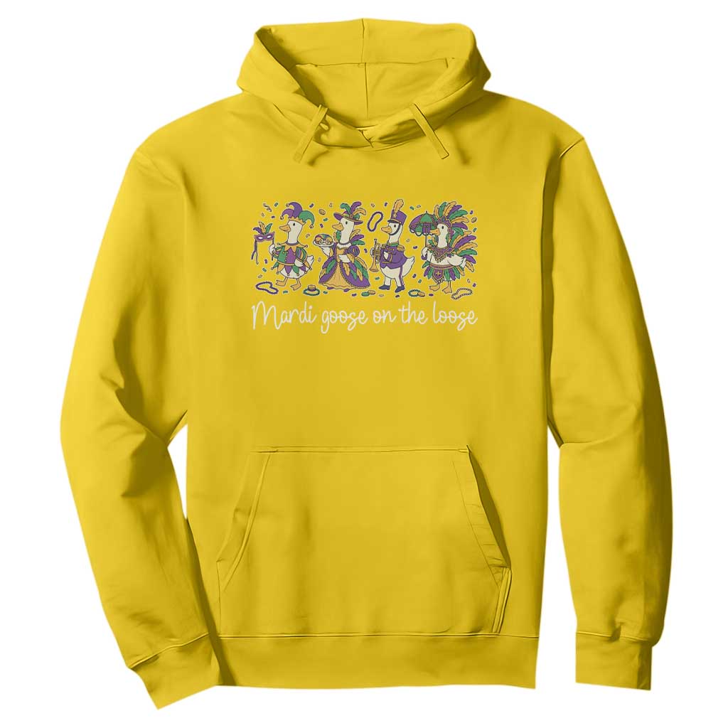 Goose Mardi Gras Hoodie Funny Mardi Goose On The Loose New Orleans Carnival TS11 Daisy Print Your Wear