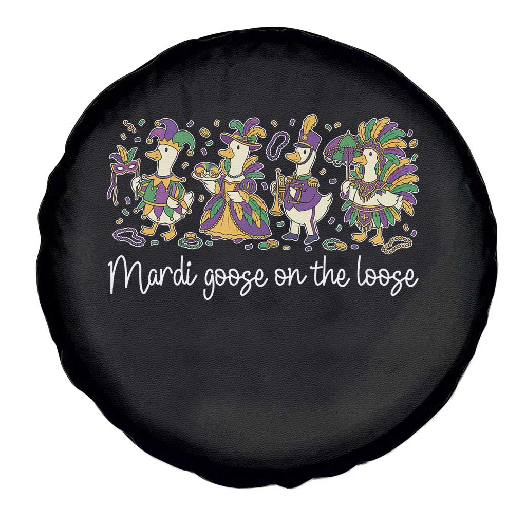 Goose Mardi Gras Spare Tire Cover Funny Mardi Goose On The Loose New Orleans Carnival TS11 Print Your Wear