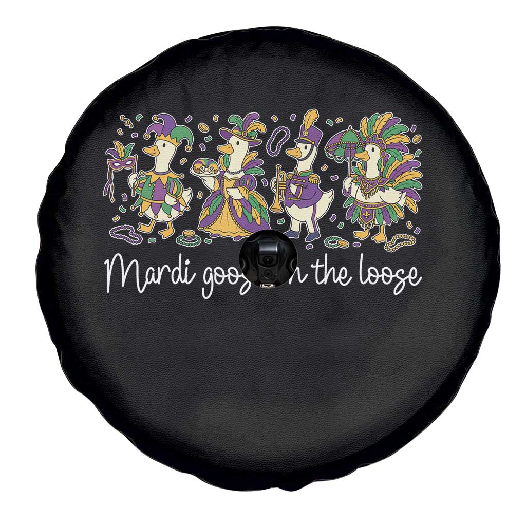 Goose Mardi Gras Spare Tire Cover Funny Mardi Goose On The Loose New Orleans Carnival TS11 Print Your Wear
