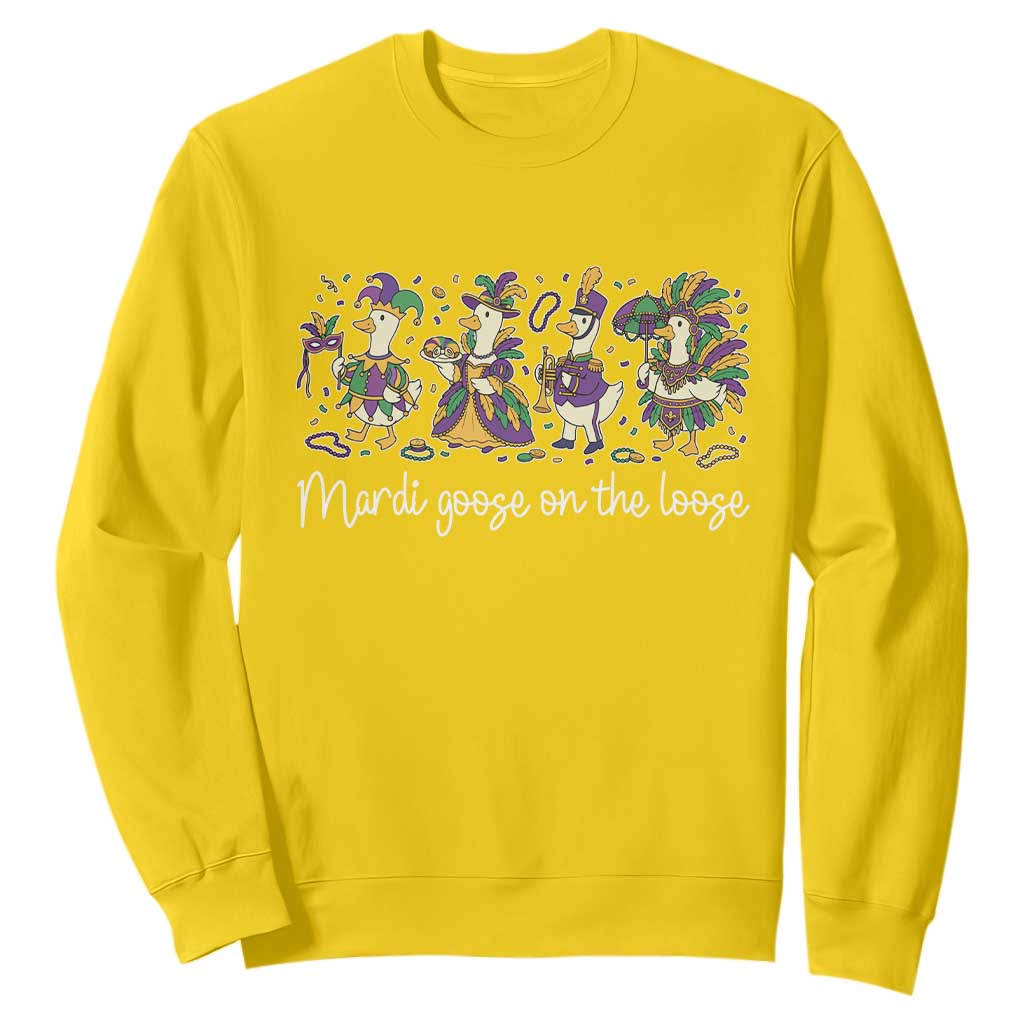 Goose Mardi Gras Sweatshirt Funny Mardi Goose On The Loose New Orleans Carnival TS11 Daisy Print Your Wear