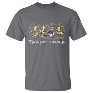 Goose Mardi Gras T Shirt Funny Mardi Goose On The Loose New Orleans Carnival TS11 Charcoal Print Your Wear