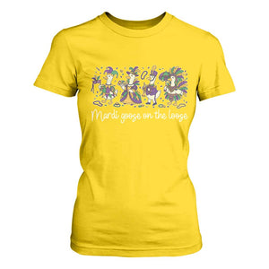 Goose Mardi Gras T Shirt For Women Funny Mardi Goose On The Loose New Orleans Carnival TS11 Daisy Print Your Wear