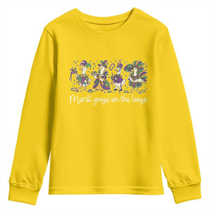 Goose Mardi Gras Youth Sweatshirt Funny Mardi Goose On The Loose New Orleans Carnival TS11 Daisy Print Your Wear