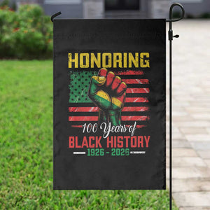 Honoring 100 Years Of Black History Garden Flag Hand Fist Vintage American Flag TS11 Print Your Wear