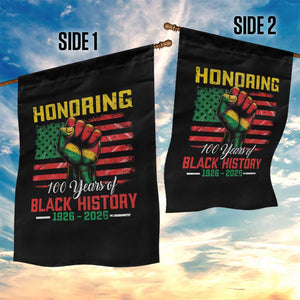 Honoring 100 Years Of Black History Garden Flag Hand Fist Vintage American Flag TS11 Print Your Wear