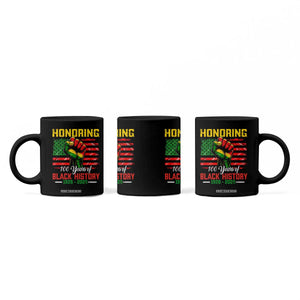 Honoring 100 Years Of Black History Coffee Mug Hand Fist Vintage American Flag TS11 Print Your Wear