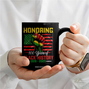 Honoring 100 Years Of Black History Coffee Mug Hand Fist Vintage American Flag TS11 Print Your Wear