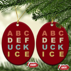 Funny Fuck Ice Protest Resistance Ceramic Ornament Political Retro Alphabet Graphic TS11 Print Your Wear